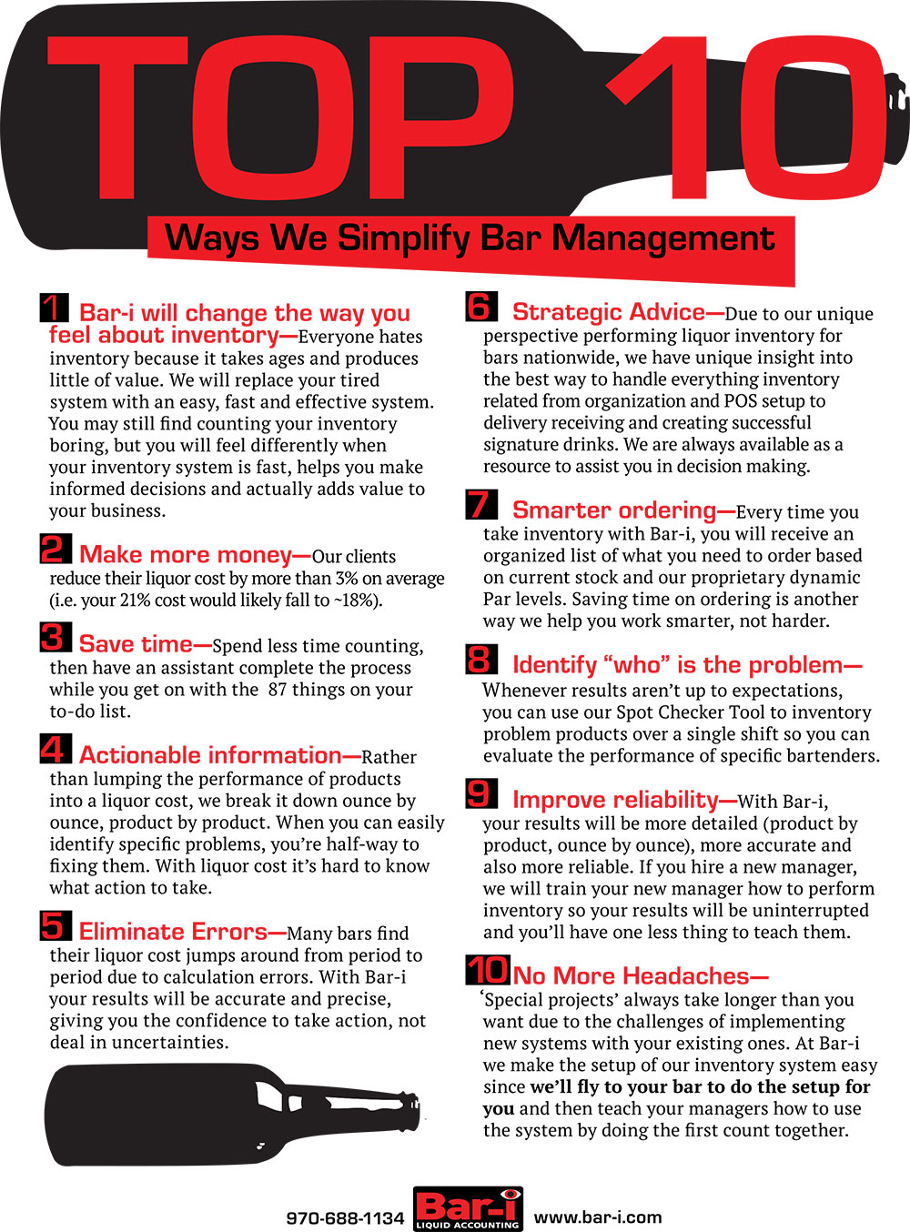 Top 10 ways Bar-i will improve your business