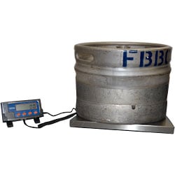 performing inventory on a beer keg - keg scale - Bar-i Liquor Inventory