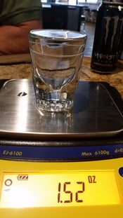 portion size for shot glass