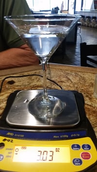 correct portion size for martini