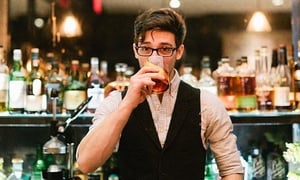 bartender drinking on the job