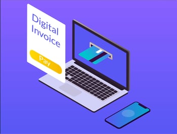 digital invoice created by payment automation software