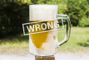 draft beer mistakes - "spills"
