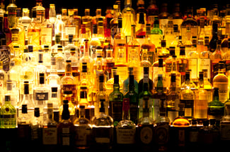 well-organized high end bar