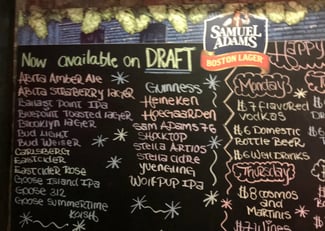 rotating draft beer menu 