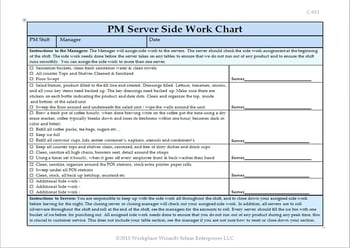 server side-work checklist