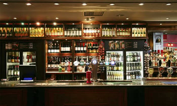 stocked bar prior to performing bar inventory