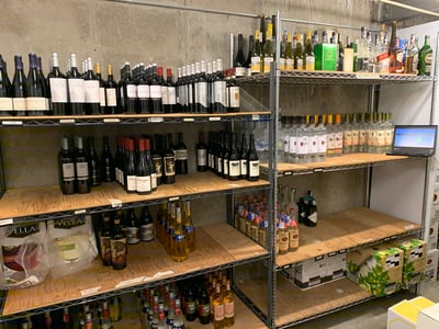 bar mise en place - shelves for your storage room