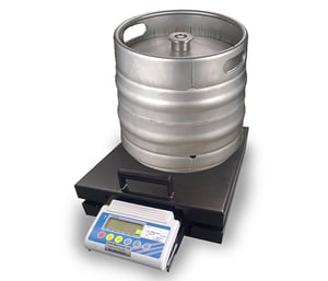 using a keg scale to perform inventory on a beer keg